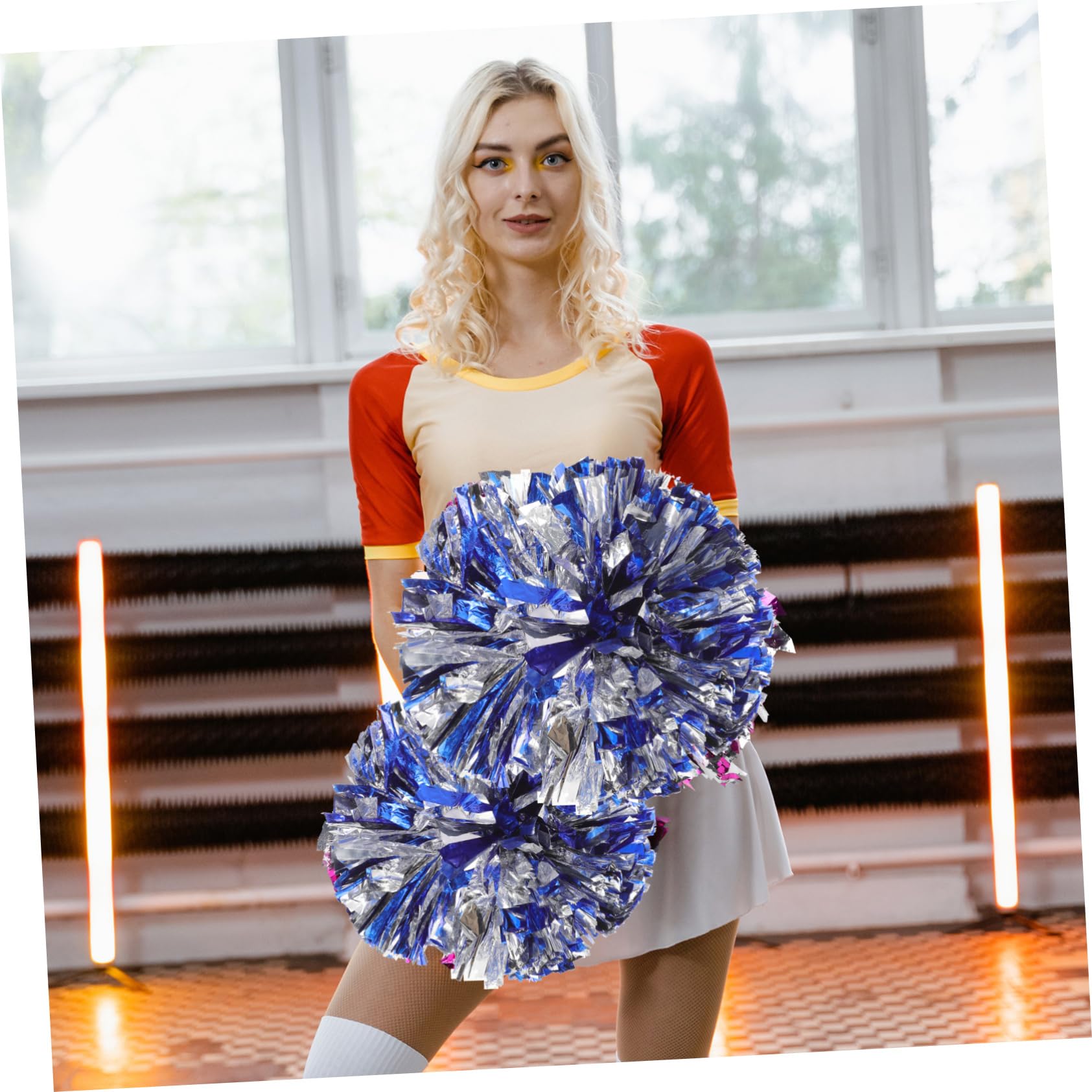 チアリーディング・チアダンス ポンポン（白）【５つまとめ買い】 チアリーディング・チアダンス ポンポン（白）【5つまとめ買い